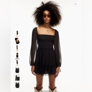 Aritzia Wilfred Black Tempest Mini Dress Size Small